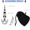 Grappling Gravity Hook Survival Carabiner Stainless Steel Multifunctional Rescue EDC Tool Tactical Emergency Key Chains for Outdoor Climbing Equipment view 2