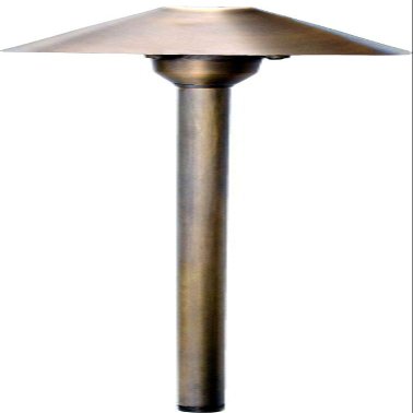 Dabmar LV41-ABS Solid Brass Path Light, 20W 12V Jc, Antique Brass Finish