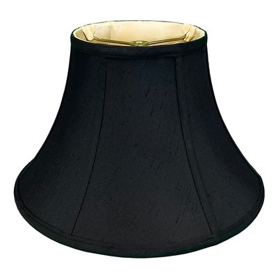 Royal Designs Shallow Bell Basic Lamp Shade, Black/Gold 5.5 x 11.5 x 7.75