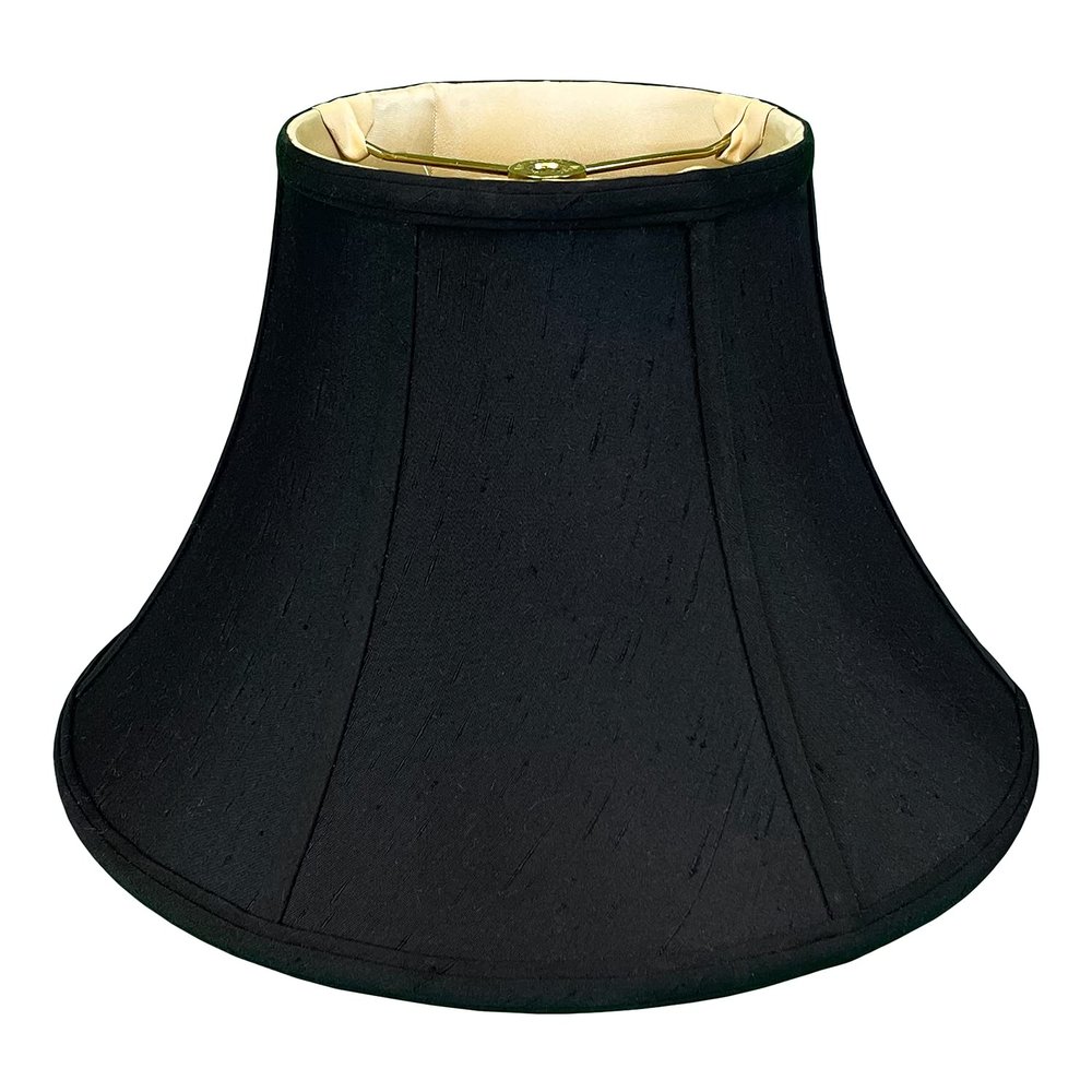 Royal Designs Shallow Bell Basic Lamp Shade, Black/Gold 5.5 x 11.5 x 7.75