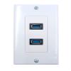4.2A USB 3.0 Receptacle Outlets Wall Plates Panel, Haokiang 2 High Speed USB 3.0 Charging Dual Female Port Wall Plates Included, Size 115 MM x 70 MM view 1