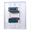 4.2A USB 3.0 Receptacle Outlets Wall Plates Panel, Haokiang 2 High Speed USB 3.0 Charging Dual Female Port Wall Plates Included, Size 115 MM x 70 MM view 2