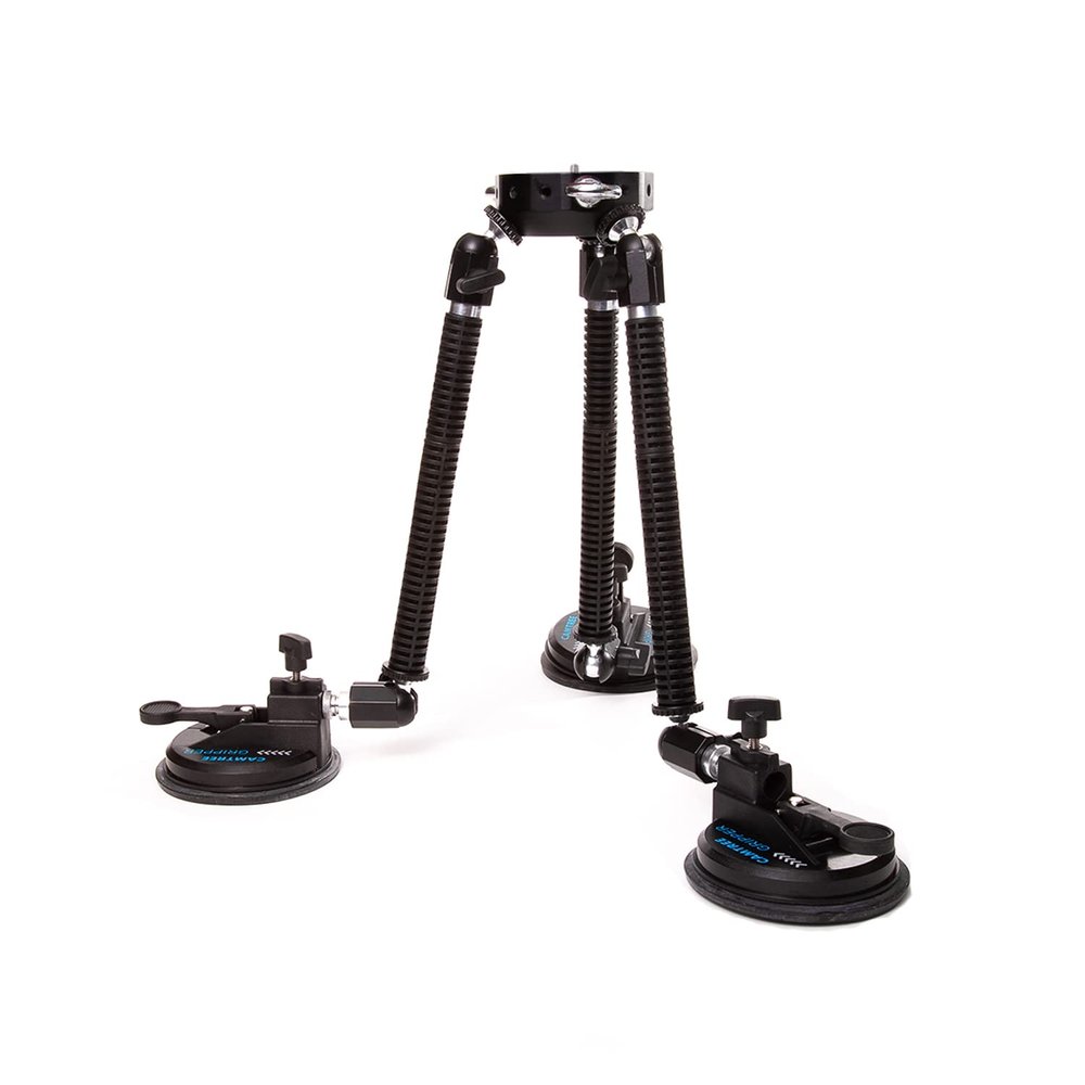 G-51 Camera Gripper Campod Suction Car Mount. 3 Suction Cups w Quick Lock Lever, Extendable Legs. Payload- Max-20kg /44lb (Static), Min- 10kg/22lb (Running). (G-51) (Note: Fluid Head is not Included)