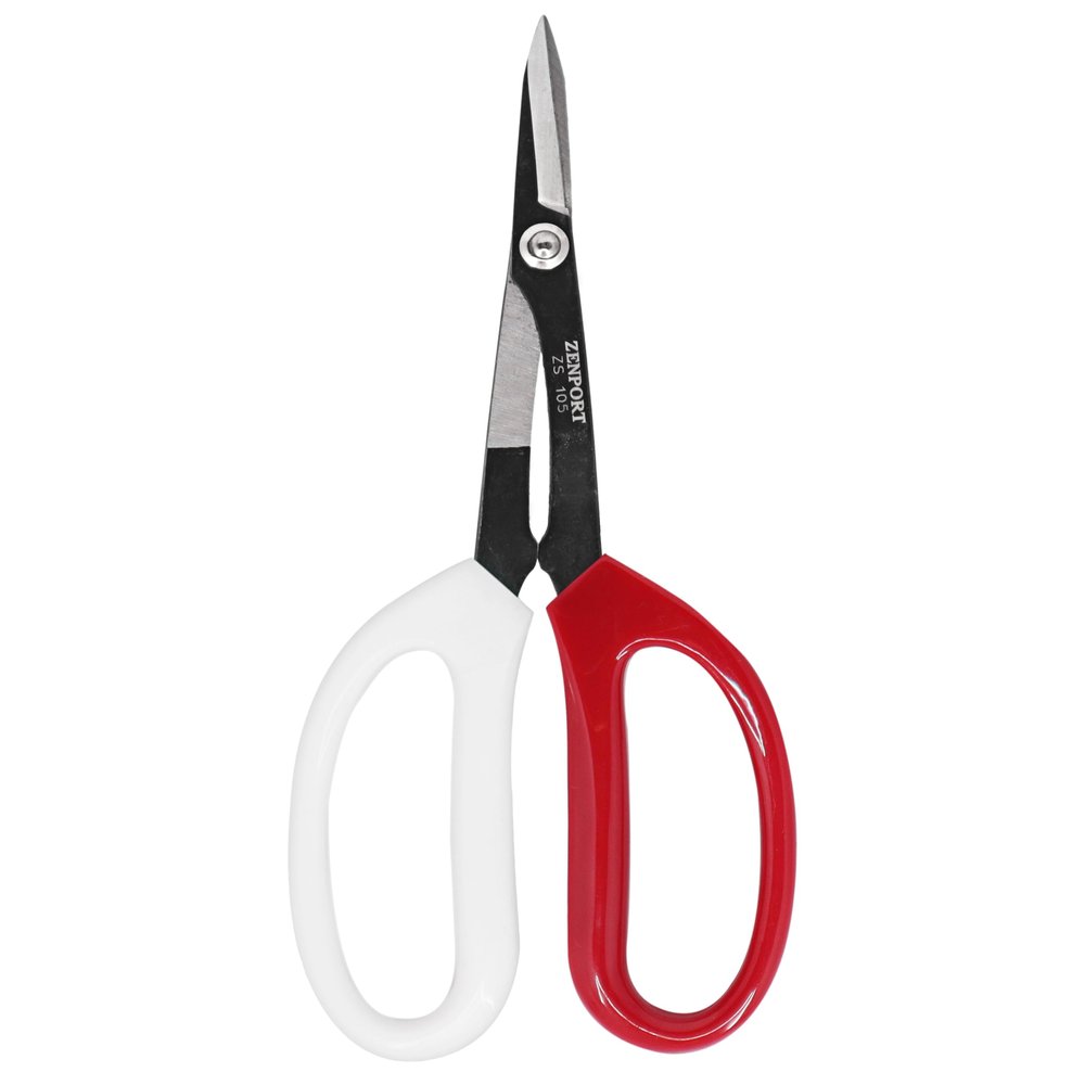 Zenport ZS105 Deluxe Scissors for Garden, Fruits and Crafts, 6.5-Inch, Box of 12, Red/White, ZS105-12PK