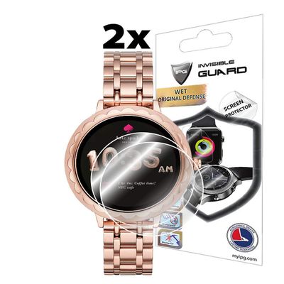 IPG for KATE SPADE Scallop 2 SMARTWATCH Screen Protector (2 Units) Invisible Ultra HD Clear Film Anti Scratch Skin Guard - Smooth/Self-Healing/Bubble -Free