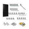 Triton Products TPB-36BKH-Kit 24-Inch W x 48-Inch H Custom Painted Jet Heavy Duty Tempered Round Hole Pegboards with Locking Hook Assortment, Black view 1