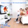 DLP Link 3D Glasses, ELEPHAS 144Hz Rechargeable Active Shutter Eyewear for Most DLP-Link 3D Projectors- Acer, ViewSonic, BenQ Vivitek, Optoma, Panasonic, Dell, Viewsonic (4 Pack) view 4