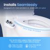 LUXE Bidet NEO 110 - Single Nozzle, Non-Electric Bidet Attachment for Toilet Seat, Adjustable Water Pressure, Rear Wash (White) view 4
