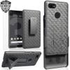 Ailiber Case for Google Pixel 3 XL, Pixel 3XL Phone Case Holster with Screen Protector Tempered Glass, Slim Full Body Shockproof Swivel Clip Kickstand 2in1 Hard Shell Protective Cove-Black view 1