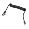 Foto&Tech 2.5 mm Jack to Male Flash PC Sync Coiled Cable with Screw Lock for Trigger Studio Light, 12-Inch Coiled to 34-Inch Max Stretch view 3