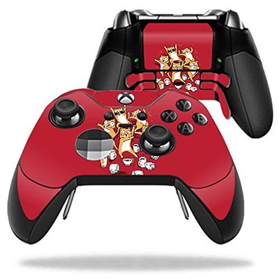MightySkins Skin Compatible with Microsoft Xbox One Elite Controller - Cat Coffee Party | Protective, Durable, and Unique Vinyl wrap Cover | Easy to Apply, Remove, and Change Styles | Made in The USA