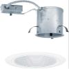 Juno Lighting IC20R & 205-WWH 5-inch IC-Rated Remodel Recessed Housing w/Downlight Baffle Trim, White view 1