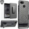 Ailiber for Google Pixel 3 Stand Case, Belt Clip, Screen Protector-Black view 1