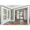 Living District Indoor Modern Home Decor Bright Eclipse 1 Light Brass Flush Mount with Frosted White Glass view 2