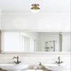 Living District Eclipse 1-Light Metal & Glass Flush Mount in Clear/Black view 2
