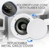 Pyle Pair 8" Bluetooth Flush Mount In-wall In-ceiling 2-Way Universal Home Speaker System Spring Loaded Quick Connections Polypropylene Cone Polymer Tweeter Stereo Sound 250 Watts (PDICBT852RD) view 2