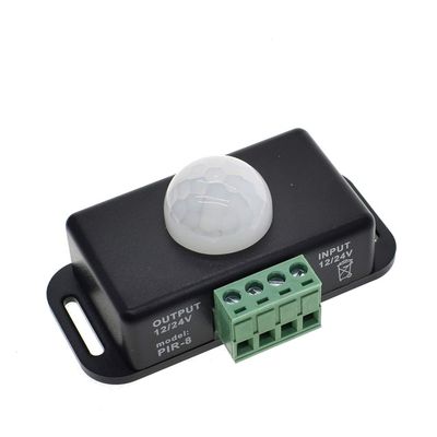 TZT DC 12V 24V 8A Automatic Adjust PIR Motion Sensor Switch IR Infrared Detector Light Switch Module for LED Strip Light Lamp