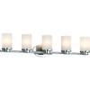 Volume Lighting 1165 Sharyn 5 Light 38" Wide Vanity Light with Frosted Glass Cylinder Shades view 1