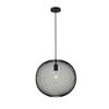 Living District Kenna 1-Light Metal & Glass Pendant in Black/Clear view 1