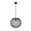 Living District Kenna 1-Light Metal & Glass Pendant in Black/Clear view 3