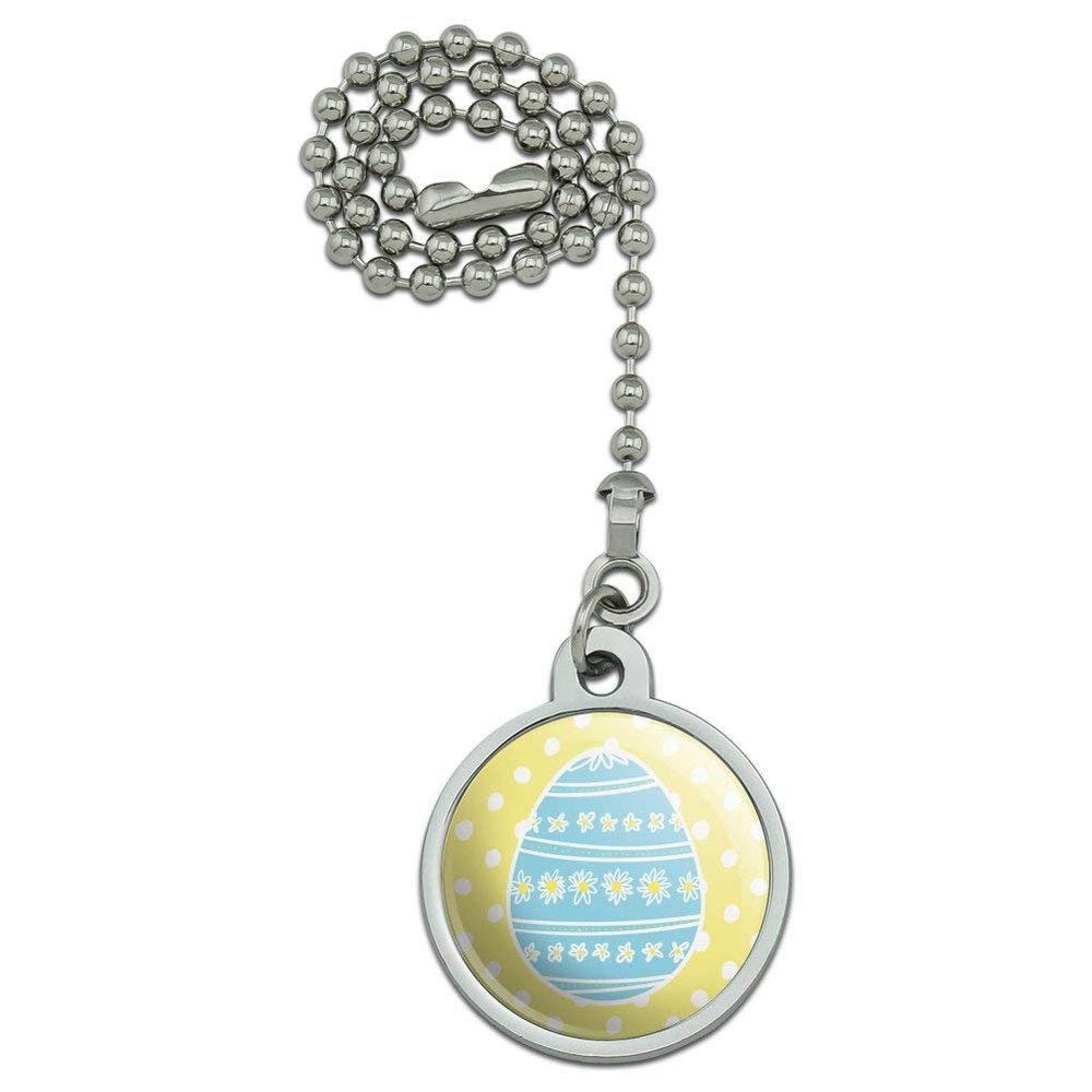 GRAPHICS & MORE Cute Blue Easter Egg with Daisies Ceiling Fan and Light Pull Chain
