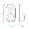 MiLocks BXF-02AQ Digital Deadbolt Door Lock and Passage Handleset Combo with Keyless Entry via Remote Control and Keypad Code for Exterior Doors, Antique Brass view 3