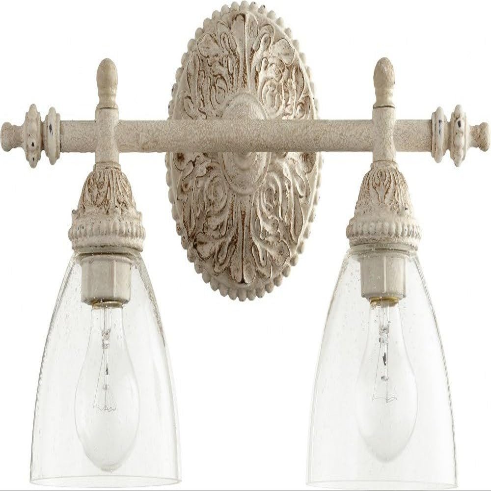 Quorum 5257-2-70 Transitional Two Light Vanity in White Finish,