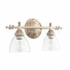 Quorum 5257-2-70 Transitional Two Light Vanity in White Finish, view 2