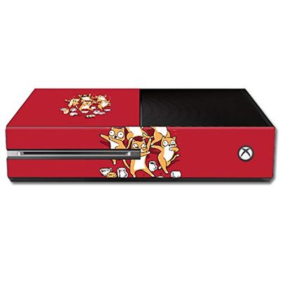 MightySkins Skin Compatible with Microsoft Xbox One - Cat Coffee Party | Protective, Durable, and Unique Vinyl Decal wrap Cover | Easy to Apply, Remove, and Change Styles | Made in The USA