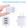 Fast Charging Block, USB Plug Wall Charging Adapters 3.1A Multiple Wall Charger Box Cube Brick for Samsung Galaxy S25 S24 S23 Ultra A17 A16 A15 A14 5G iPhone 17 Pro Max Air 16 15 14 13 12 Pro Max Moto view 3