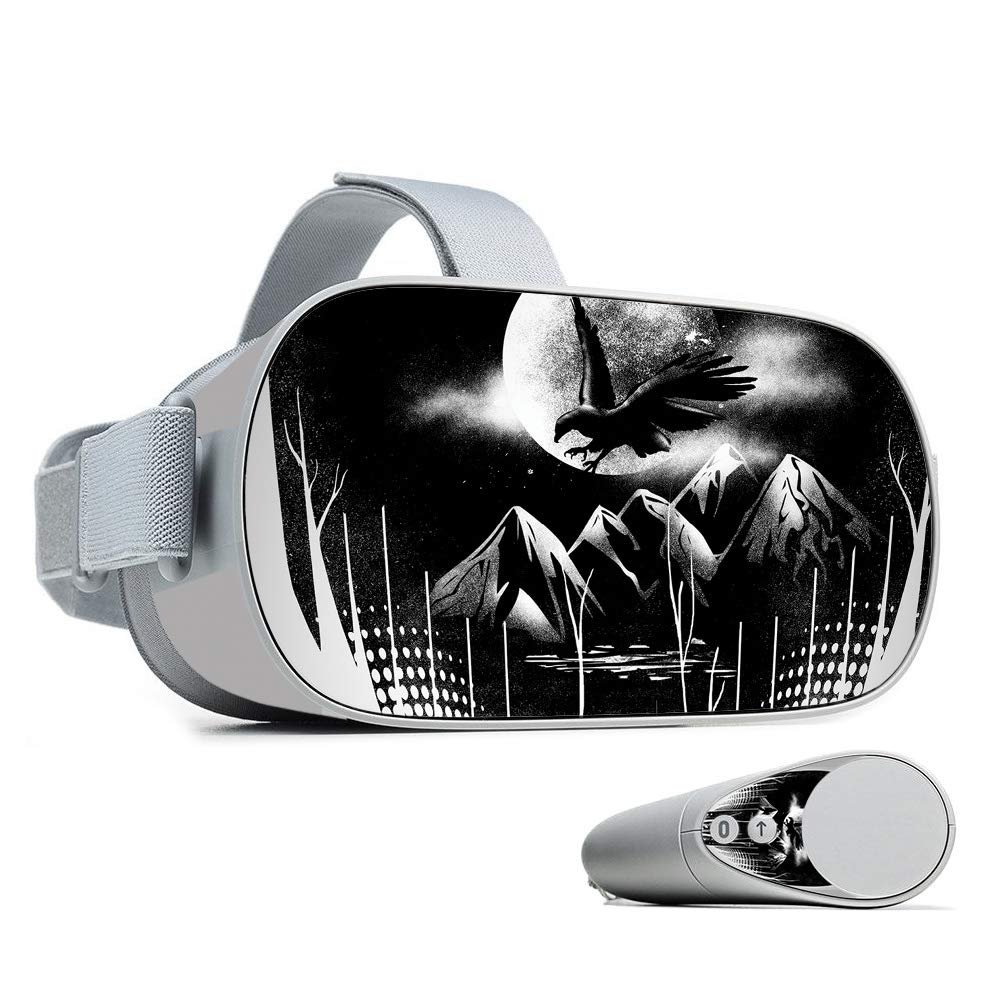 MightySkins Skin Compatible with Oculus Go - Eagles Night | Protective, Durable, and Unique Vinyl Decal wrap Cover | Easy to Apply, Remove, and Change Styles | Made in The USA