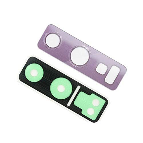 ePartSolution_Lot of 3 Main Back Rear Camera Glass Lens Cover + Adhesive Replacement Part for Samsung Galaxy Note 9 SM-N960 (Purple)