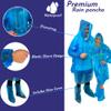 Rain Ponchos Family Pack Extra Thick (4 Pack) Disposable Plastic Raincoat Bundled with Shoe Covers for Adults and Kids view 3