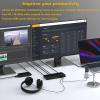 WAVLINK Universal USB C Laptop Docking Station Dual Monitors 5K/4K@60Hz with 65W Host Charging for Thunderbolt 4/3, USB-C Windows, Mac, Chrome, Ubuntu 20.04,22.04(2HDMI, 2DP, 6USB 3.0, 1Gbps Ethernet view 3