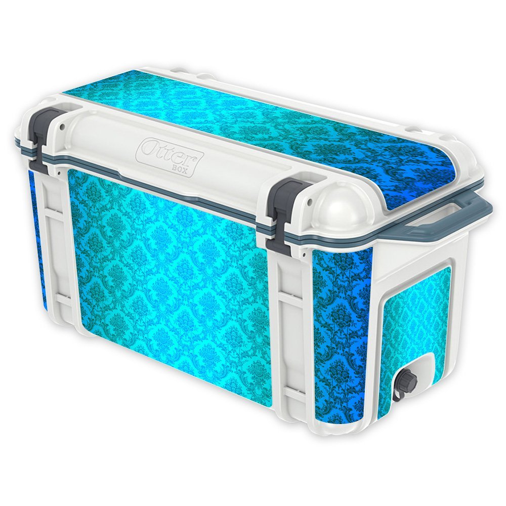 MightySkins (Cooler Not Included) Skin Compatible with OtterBox Venture 65 qt Cooler - Blue Vintage | Protective, Durable, and Unique Vinyl Decal wrap Cover | Easy to Apply | Made in The USA