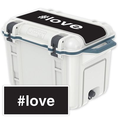 MightySkins (Cooler Not Included) Skin Compatible with OtterBox Venture 45 qt Cooler Lid - Love 2 | Protective, Durable, and Unique Vinyl Decal wrap Cover | Easy to Apply | Made in The USA