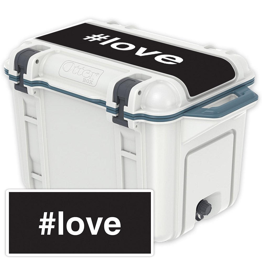 MightySkins (Cooler Not Included) Skin Compatible with OtterBox Venture 45 qt Cooler Lid - Love 2 | Protective, Durable, and Unique Vinyl Decal wrap Cover | Easy to Apply | Made in The USA