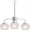 Volume Lighting 5513 Aria 3 Light 22" Wide Chandelier with Clear Glass Shades view 1