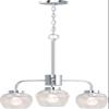 Volume Lighting 5513 Aria 3 Light 22" Wide Chandelier with Clear Glass Shades view 2