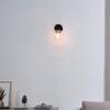 Globe Electric 51367 1-Light Wall Sconce, Matte Black, Gold Accent Socket, Clear Glass Shade, Wall-Lamp Dimmable, Lights for Bedroom, Kitchen Sconces Lighting, Home Decor, Bulb Not Included view 2