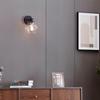 Globe Electric 51367 1-Light Wall Sconce, Matte Black, Gold Accent Socket, Clear Glass Shade, Wall-Lamp Dimmable, Lights for Bedroom, Kitchen Sconces Lighting, Home Decor, Bulb Not Included view 4