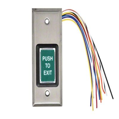 CRL SDC413NU Narrow Push To Exit Switch With Adjustable Release Timer Brushed Stainless Steel