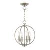 LIVEX LIGHTING 4664-91 Milania 4 Light Brushed Nickel Convertib view 1