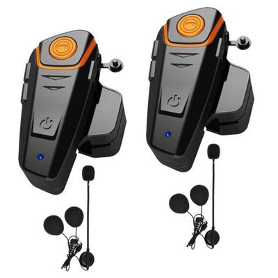 Dgakcvb Motorcycle Helmet Bluetooth Headset, BT-S2 1000m Helmet Bluetooth Intercom Up to 2-3 Riders Universal Communication System Headphones for Ski/ATV/Dirt Bike/Racing/Climbing(Dual)