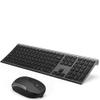 Wireless Keyboard and Mouse, Vssoplor Rechargeable Quiet Full-Size Keyboard and Mouse Combo Set Ultra Slim Design for Laptop, PC, Notebook, Desktop-Dark Gray view 1