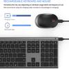 Wireless Keyboard and Mouse, Vssoplor Rechargeable Quiet Full-Size Keyboard and Mouse Combo Set Ultra Slim Design for Laptop, PC, Notebook, Desktop-Dark Gray view 2