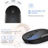 Wireless Keyboard and Mouse, Vssoplor Rechargeable Quiet Full-Size Keyboard and Mouse Combo Set Ultra Slim Design for Laptop, PC, Notebook, Desktop-Dark Gray view 3