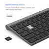 Wireless Keyboard and Mouse, Vssoplor Rechargeable Quiet Full-Size Keyboard and Mouse Combo Set Ultra Slim Design for Laptop, PC, Notebook, Desktop-Dark Gray view 4
