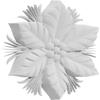 Ekena Millwork ROSC060X045PNXUF 6" W x 4 H x 1/2" P Large Christmas Poinsettia Flower Rosette, White view 2