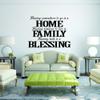 Vinyl Family Wall Decal Inspirational Home Expression Quote Having Both Is A Blessing Home Art Decor Dark Brown view 1